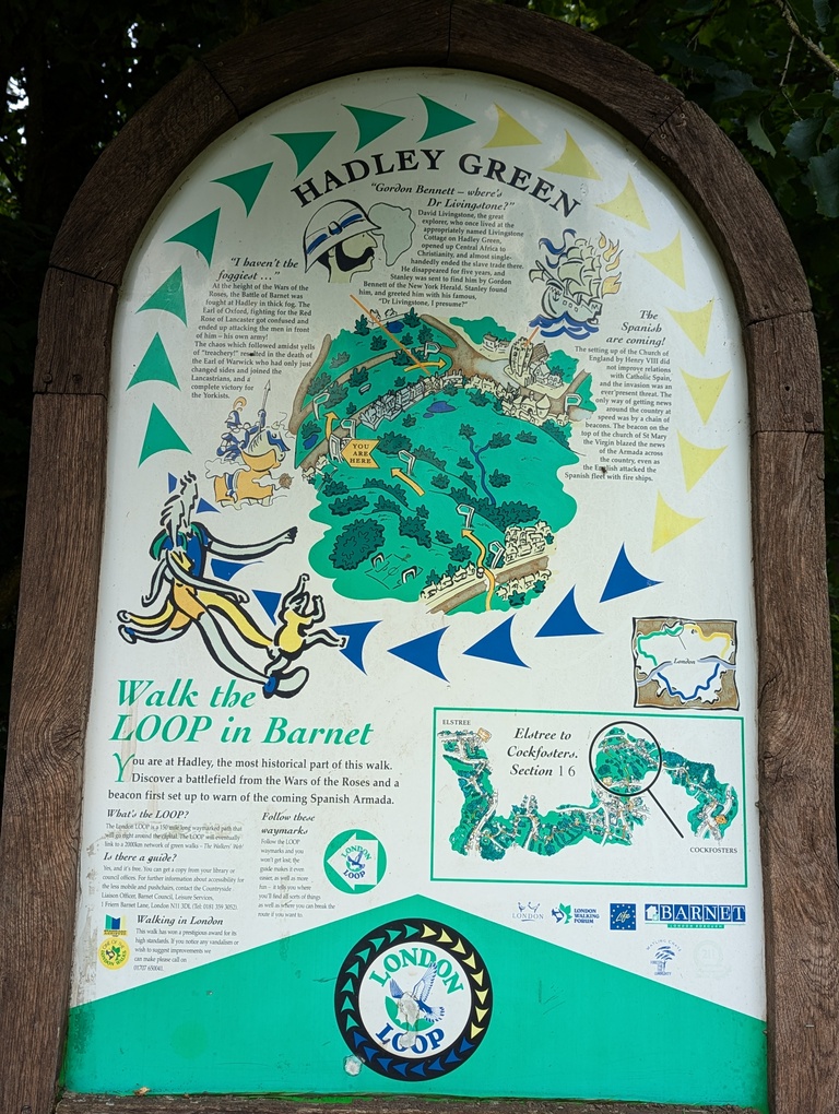 Section 16 LOOP marker at Hadley Green