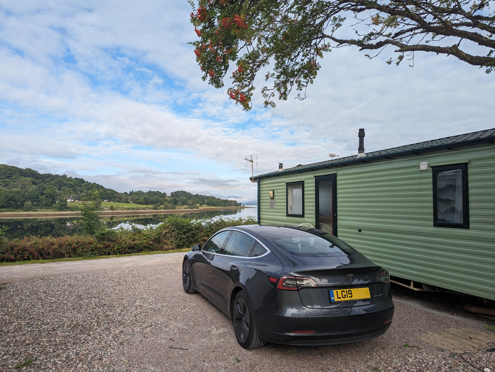 Our accommodation by the shore of Loch Linnhe, near Fort William